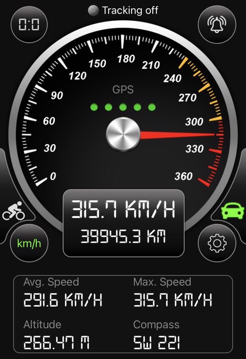 やまびこ(各駅停車)でも300km/h超え！