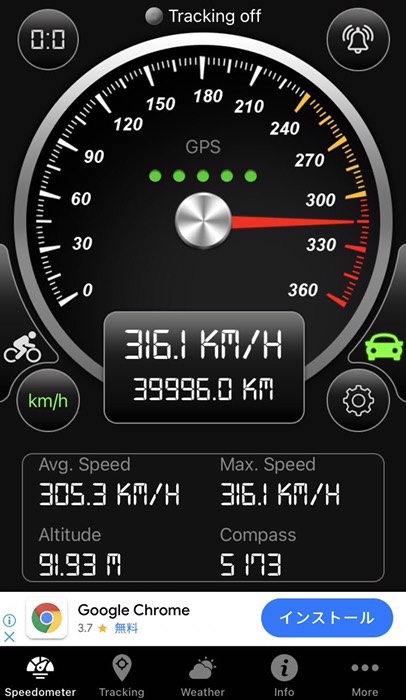 さすが！300km/h超