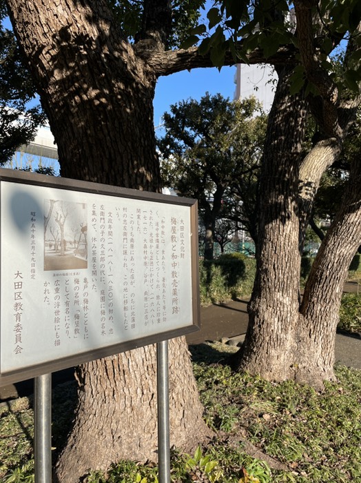 梅屋敷と和中散売薬所跡