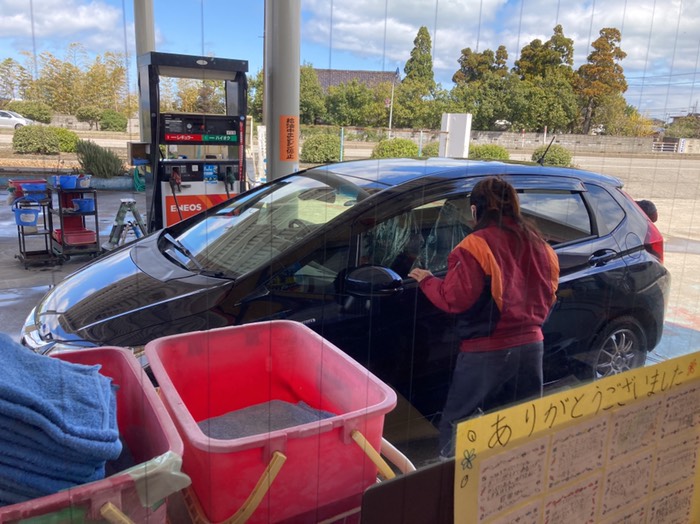 手洗い洗車お願いしました