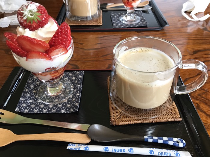 ミニパフェ&カフェオレ