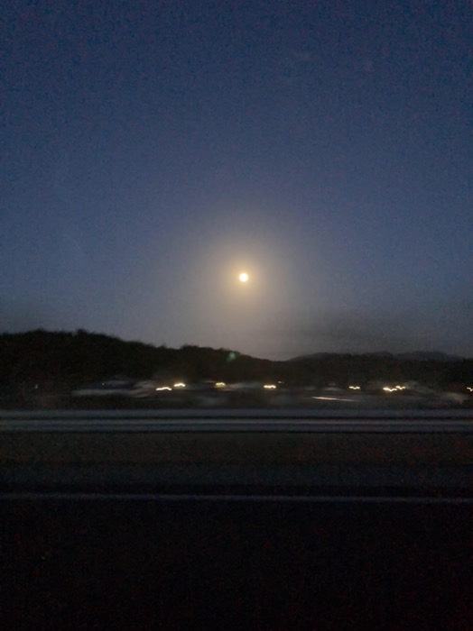 月が明るかった