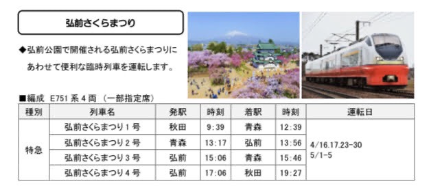 弘前さくらまつり号 運よかったなぁ