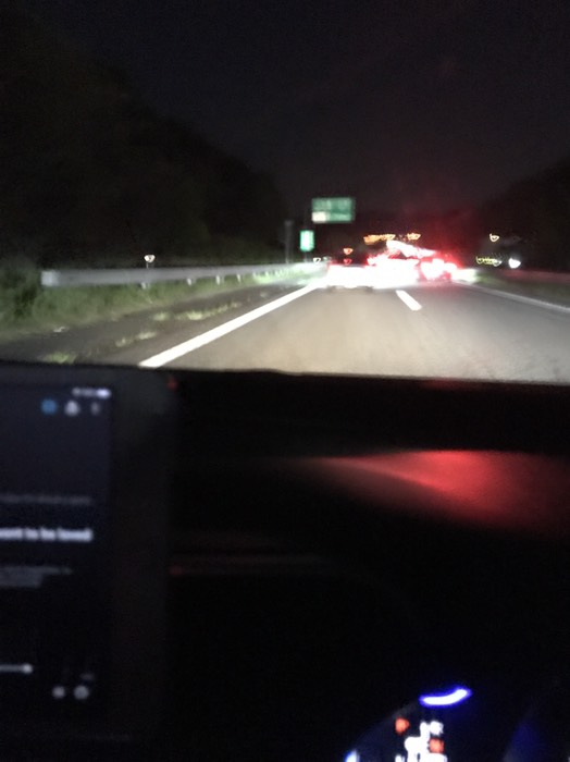 渋滞が流れ始めたところ