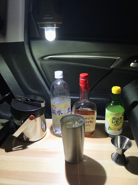 にしき西紀SAで車中泊をする