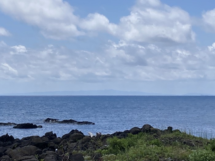 輪島がうっすら見える