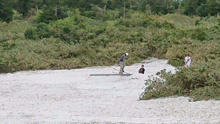 スキーでスロープスタイル