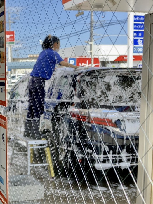 手洗い洗車お願いしました