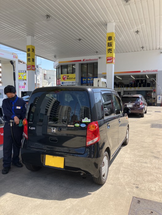 指定給油所にて満タン給油⛽️