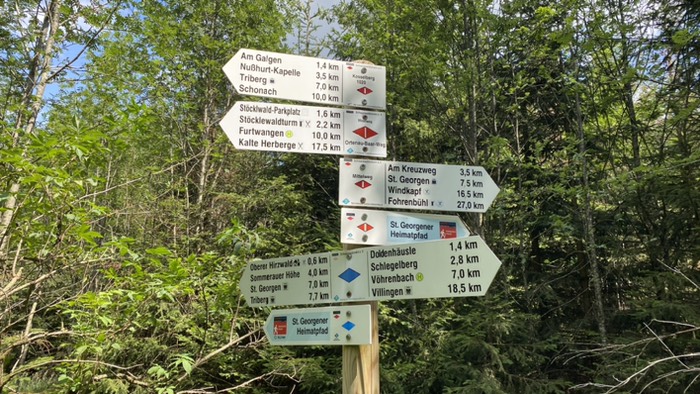 Wegweiser des Schwarzwald Vereins 