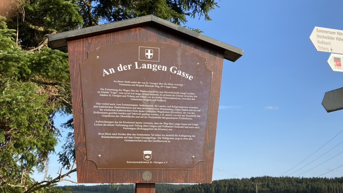 Hinweistafel bei Sommerau