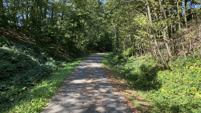 Wanderung auf dem Bahndamm