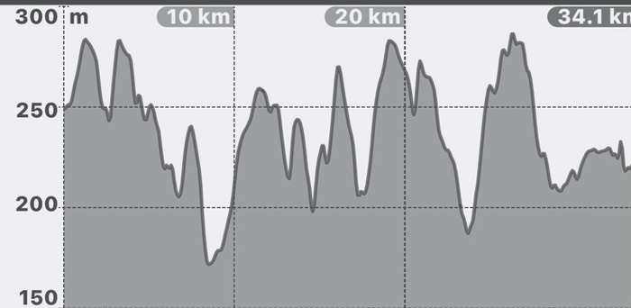 Höhenprofil der Wanderung 