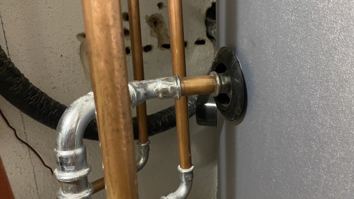 Eintritt Solarflüssigkeit in die Heizwendel