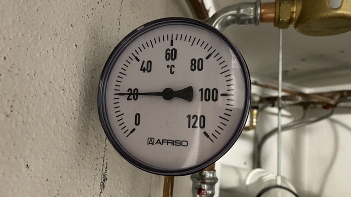 Thermometer für die Austrittstemperatur