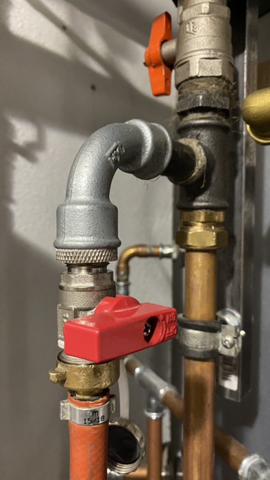 Spülhahn für die Solaranlage