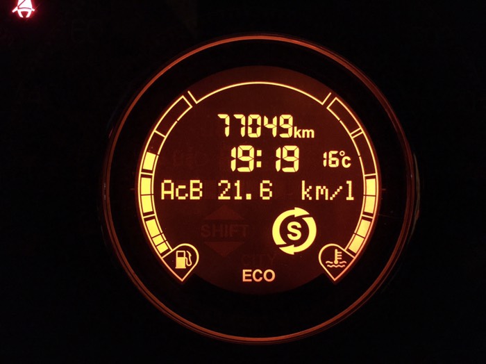 平均燃費 21.6km/l