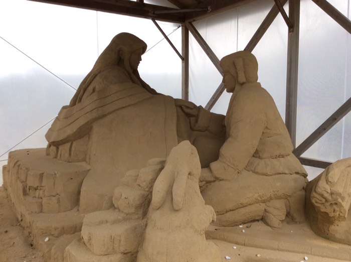 白兎神社 砂のオブジェ