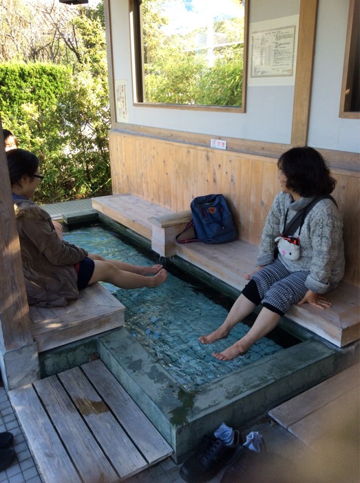 足湯で一服