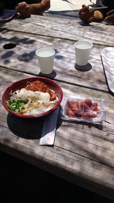 鯛カツ南蛮丼とタコ唐揚げ 
