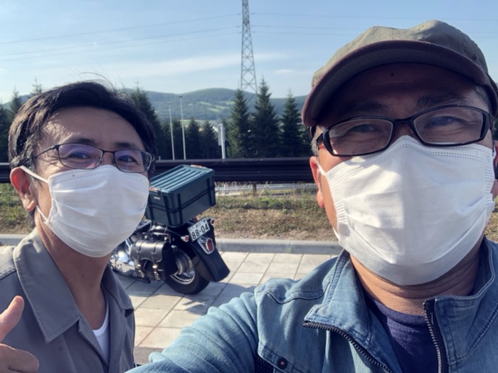 遠軽道の駅にて。