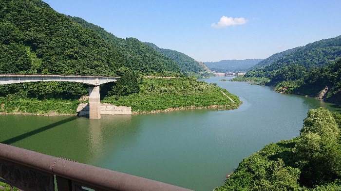 まもなく月山ダム