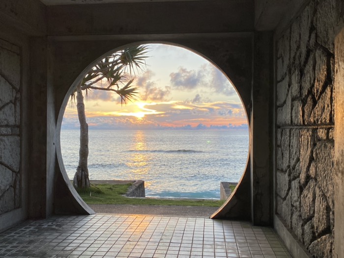 ダンヌ浜の夕陽②