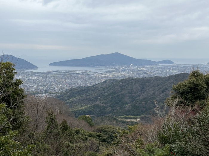 梵字岩から防府市街