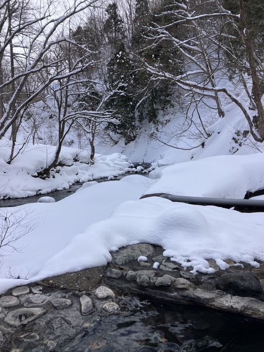 雪見露天風呂温泉♨️