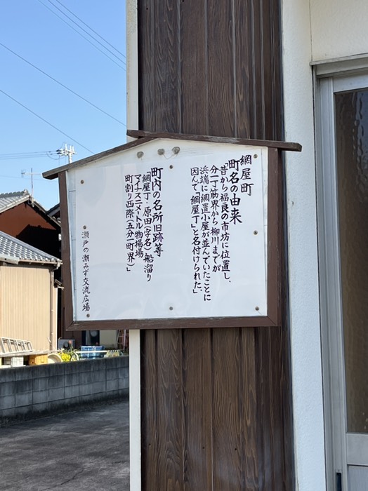 網屋町の由来看板