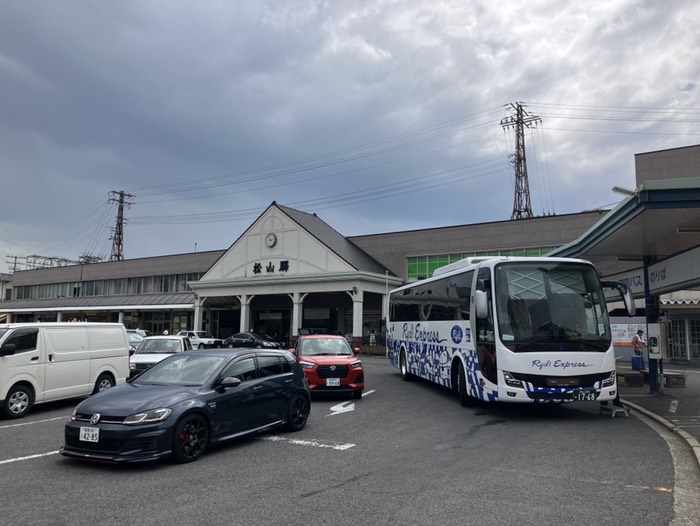 JR松山駅到着