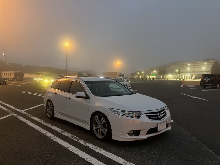 順調に来たので足柄で朝食休憩