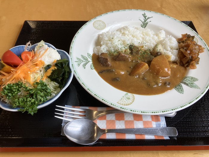 昼食は熊カレーにしました🍛