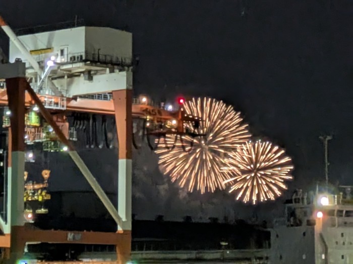 工場夜景&花火