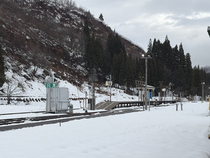 雪の只見駅🚉