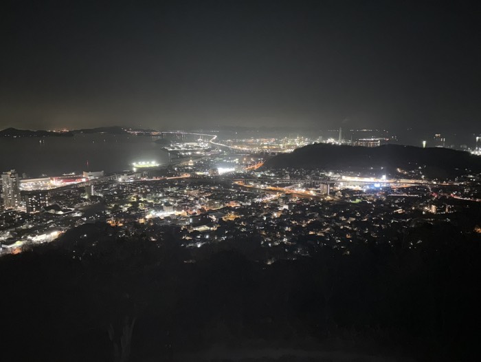 瀬戸大橋の夜景ゲット！