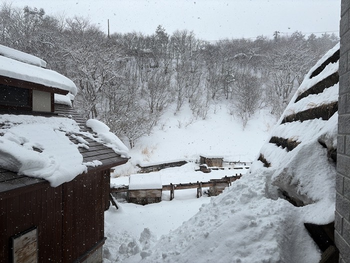 なかなか積もってました