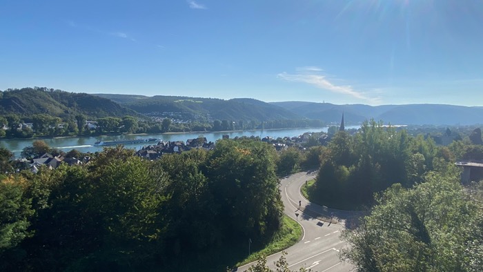 Blick vom Königstuhl auf den Rhein 