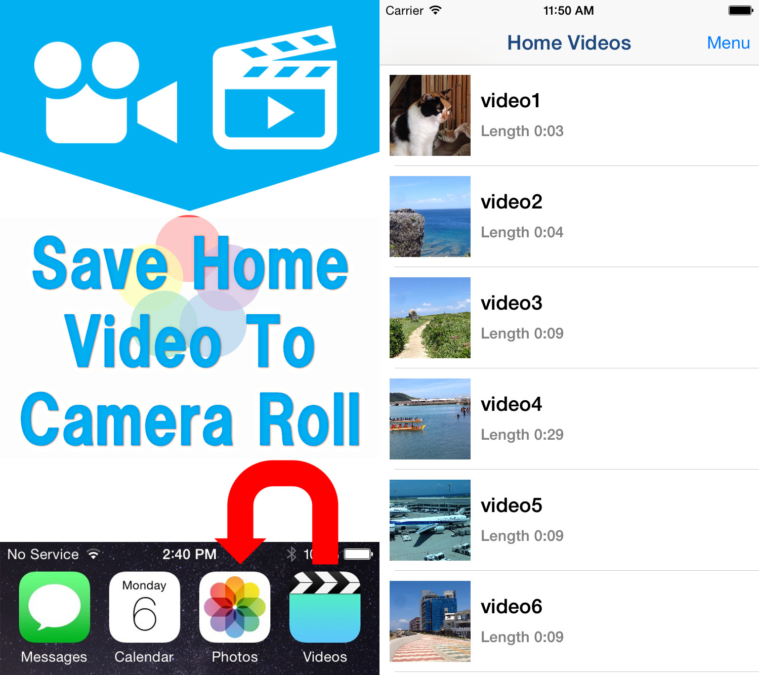 How to Save  Videos to Your Camera Roll